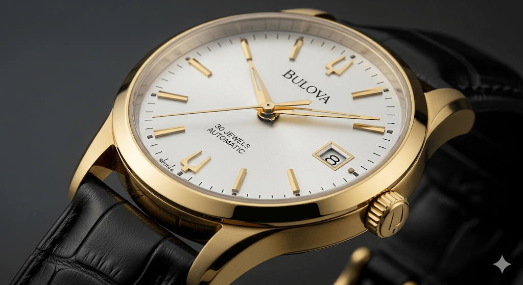 Bulova 30 jewel 14kt gold bezel gents watch